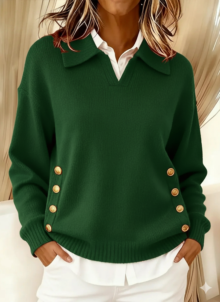 Vicenta | Maglione a polo con bottoni