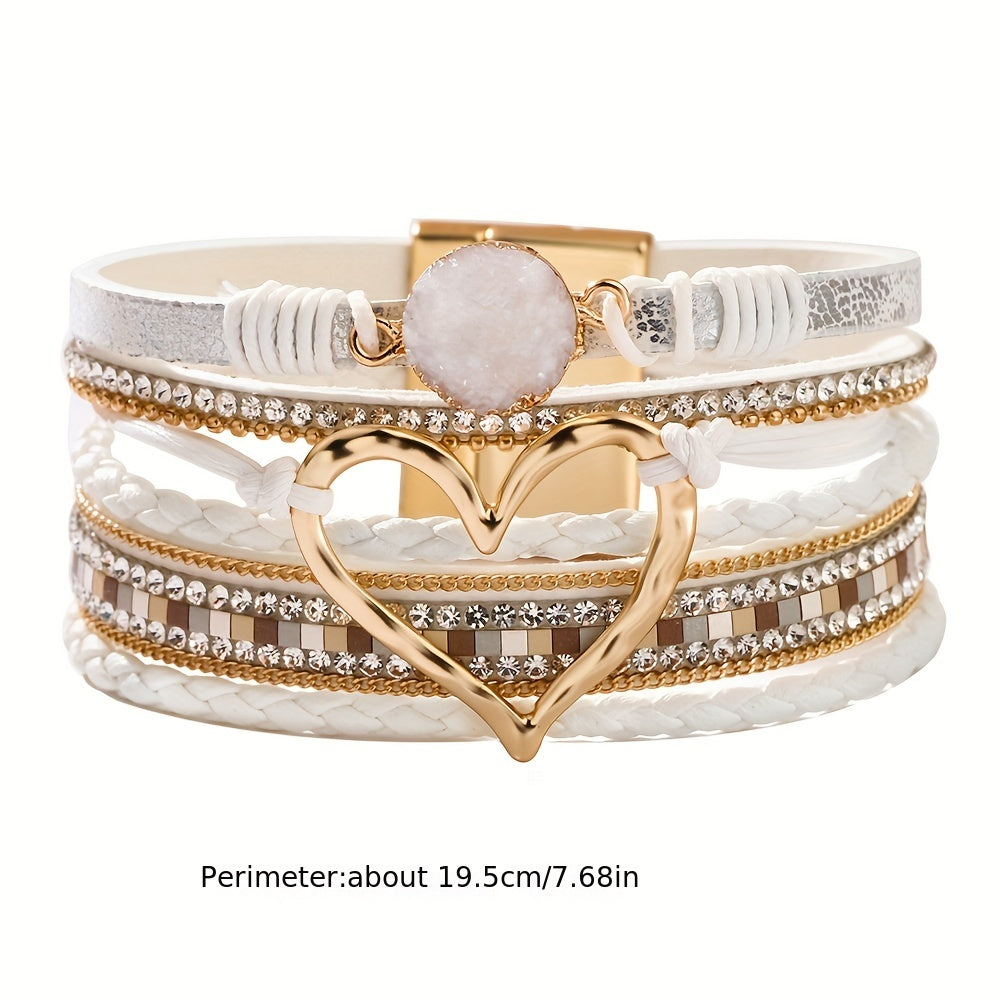 Boho Multistrat Lederarmband