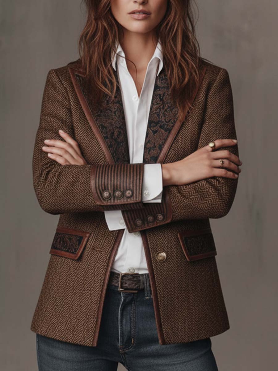 Consuelo - Blazer mit Fischgrät-Panels