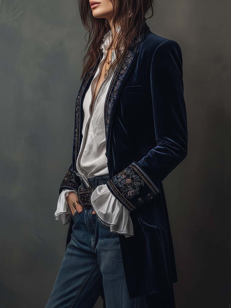 Nuria - Elegante Samtjacke
