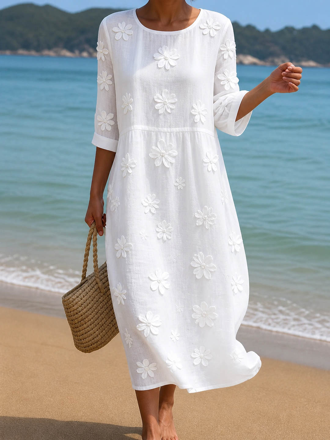 Abito casual da donna con fantasia floreale