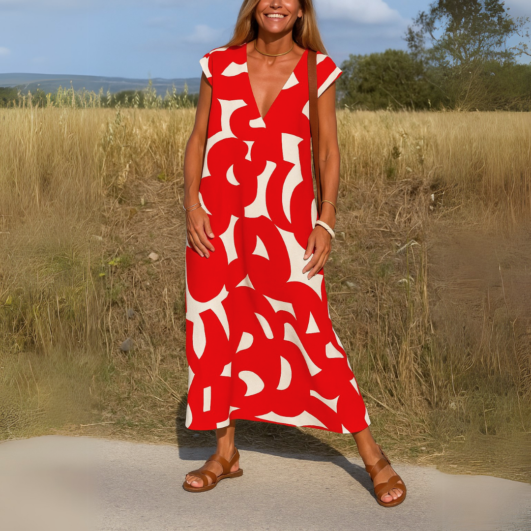 VALÉRIE | LEICHTES V-AUSSCHNITT-KLEID