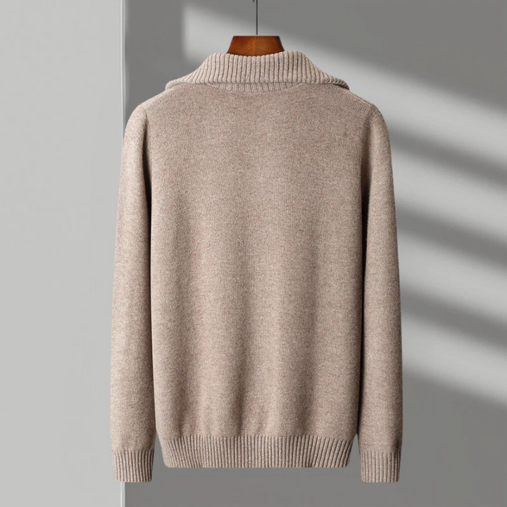 Taranto Pullover aus Merinowolle mit Reißverschluss