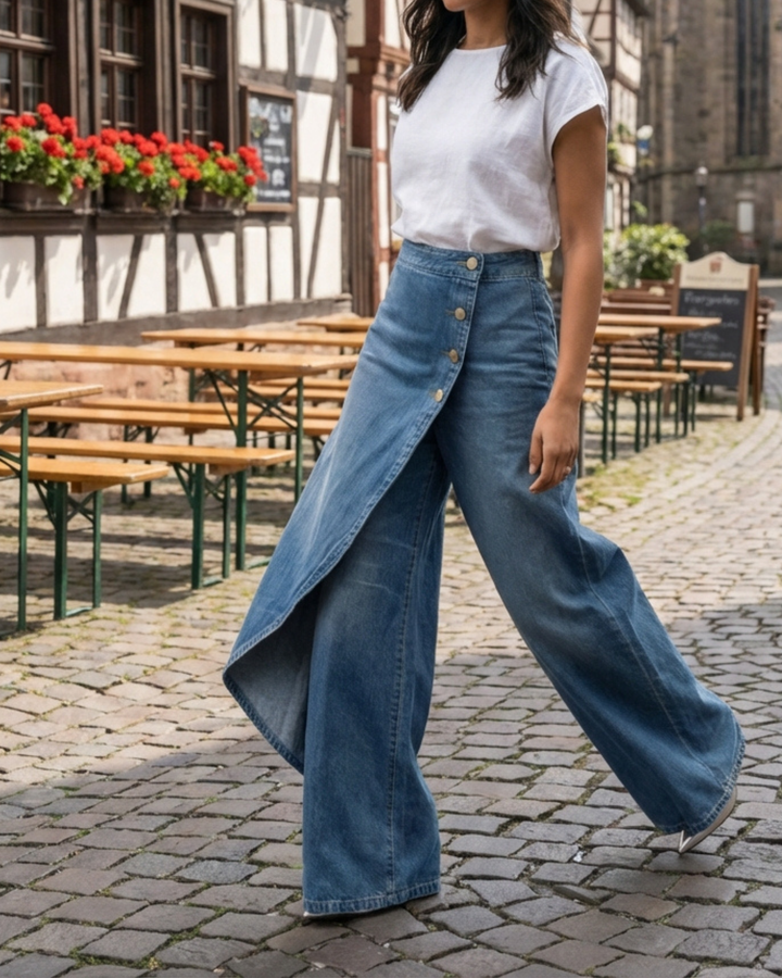 Pantalon portefeuille en jean Hannah I