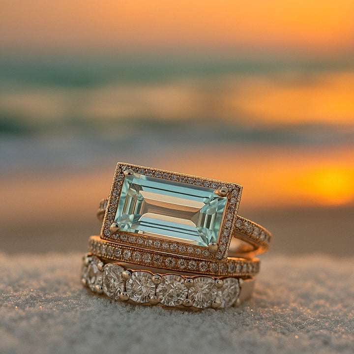Nami | Ensemble de bagues en verre de mer