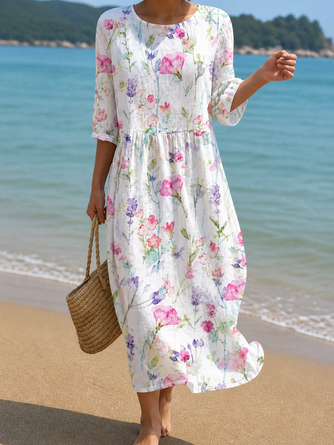 Damen Freizeitkleid mit floralem Muster