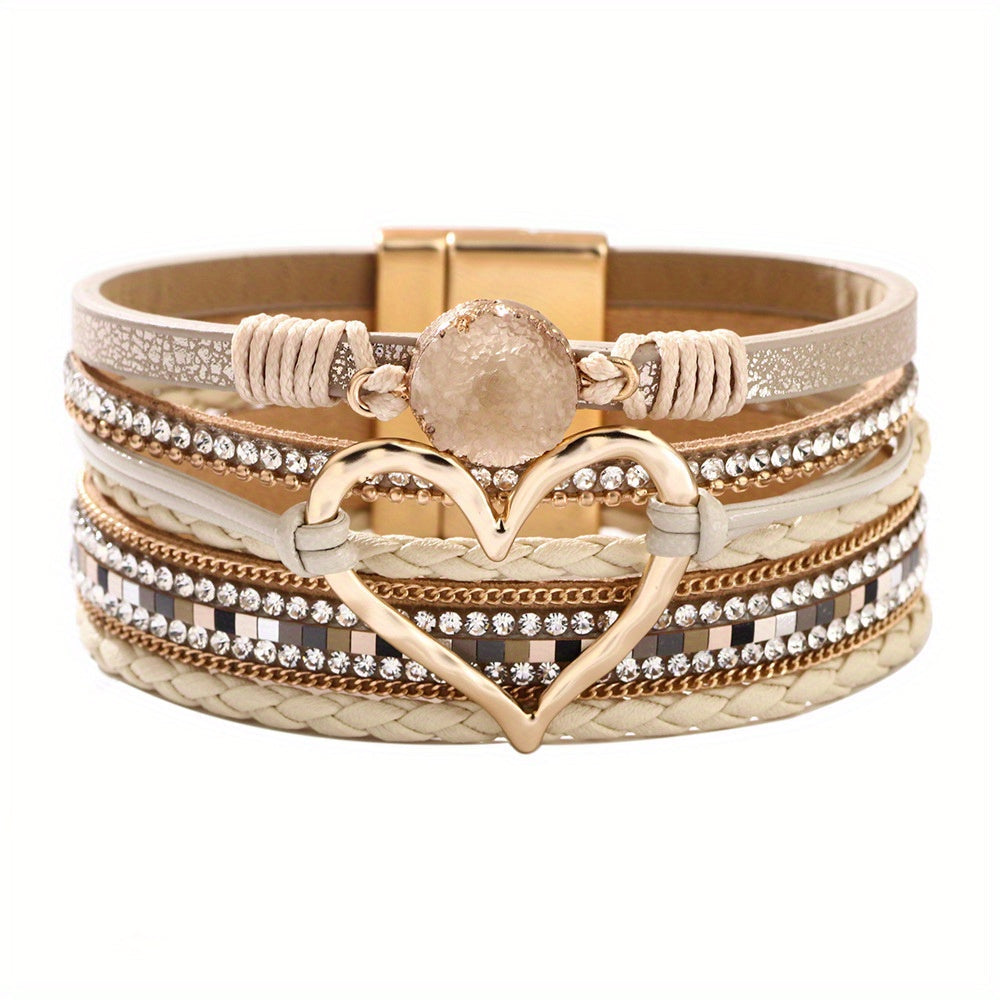 Boho Multistrat Lederarmband