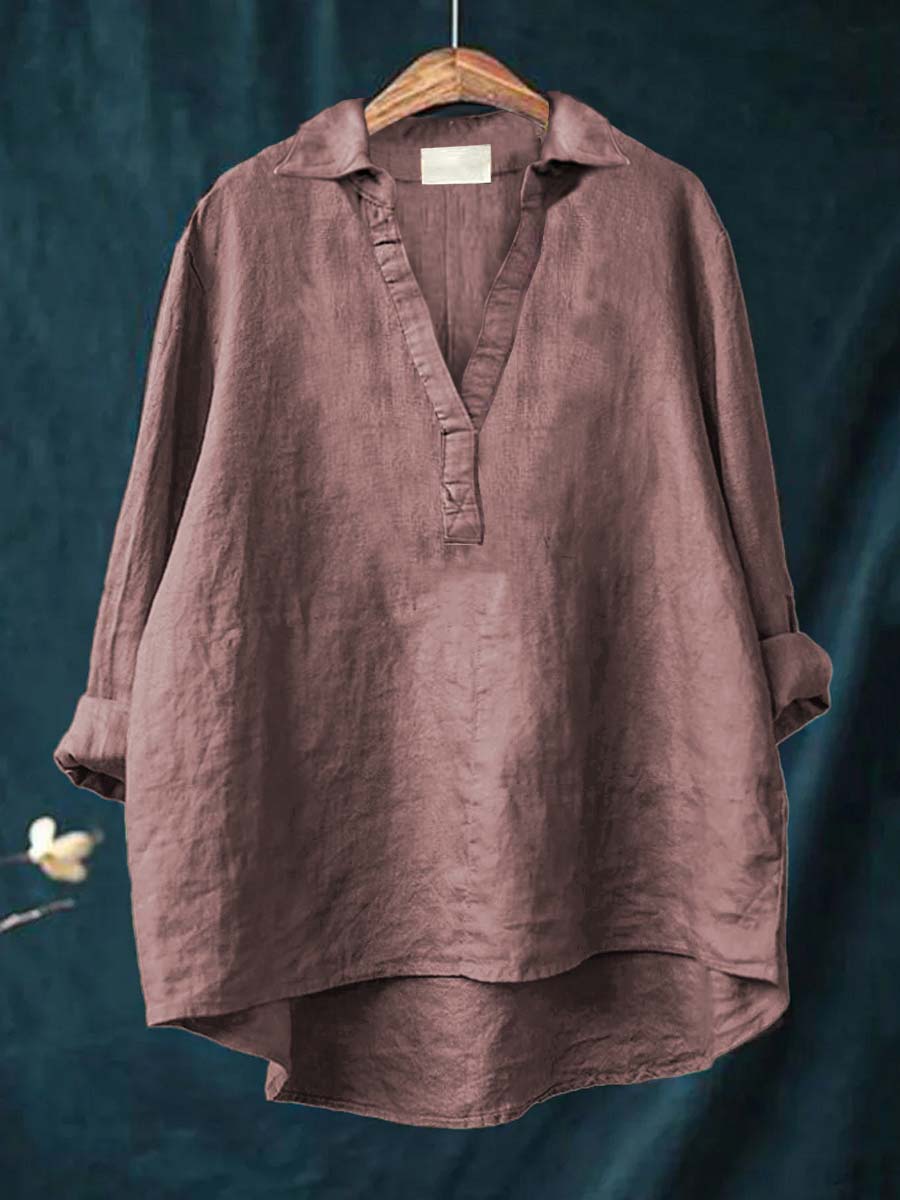 Andrea | Elegante Sommerbluse aus Leinen