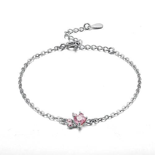Parure de bijoux Paw pour femme – 4 pièces | Or rose avec cœur en zircone