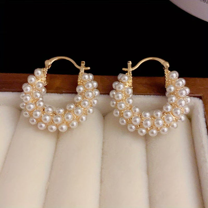 Orecchini con perle stratificate