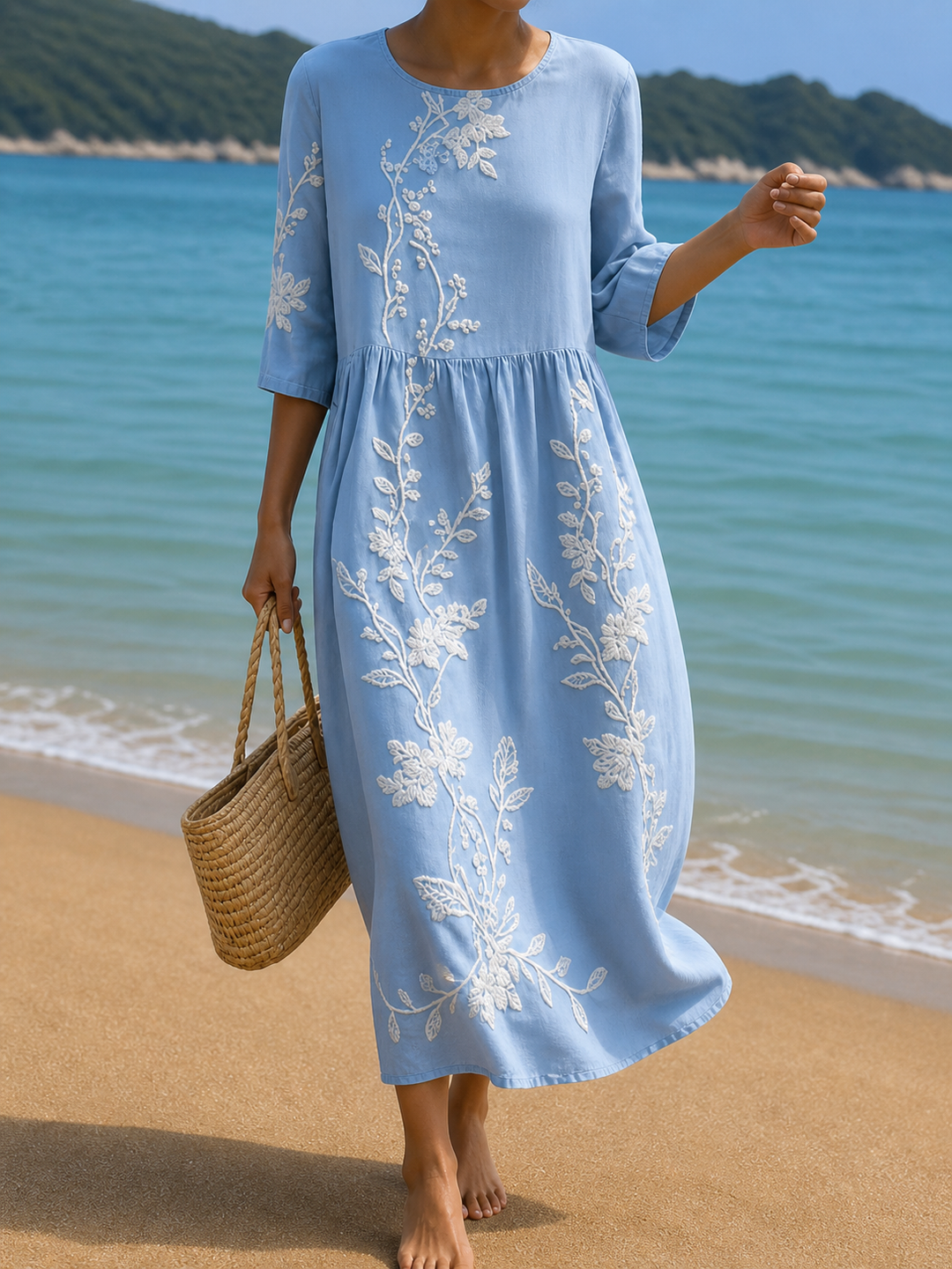 Abito casual da donna con fantasia floreale