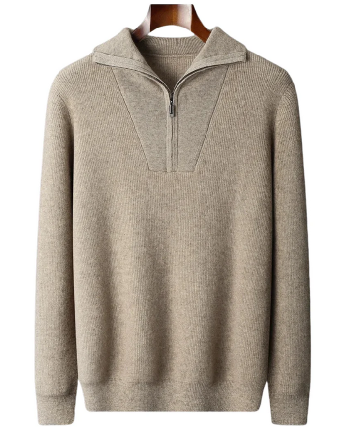 Pull en cachemire à demi-zip Portofino