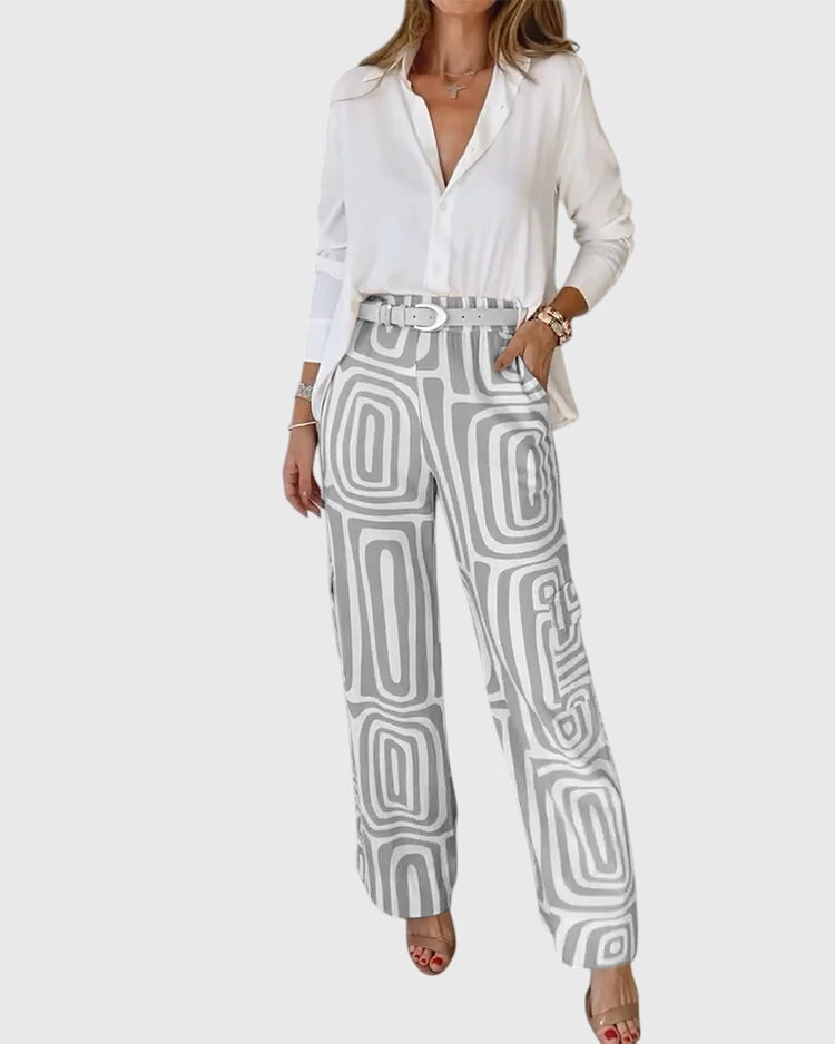 Emilia™ | Stilvolle Hose + Kostenlose Bluse & Gürtel
