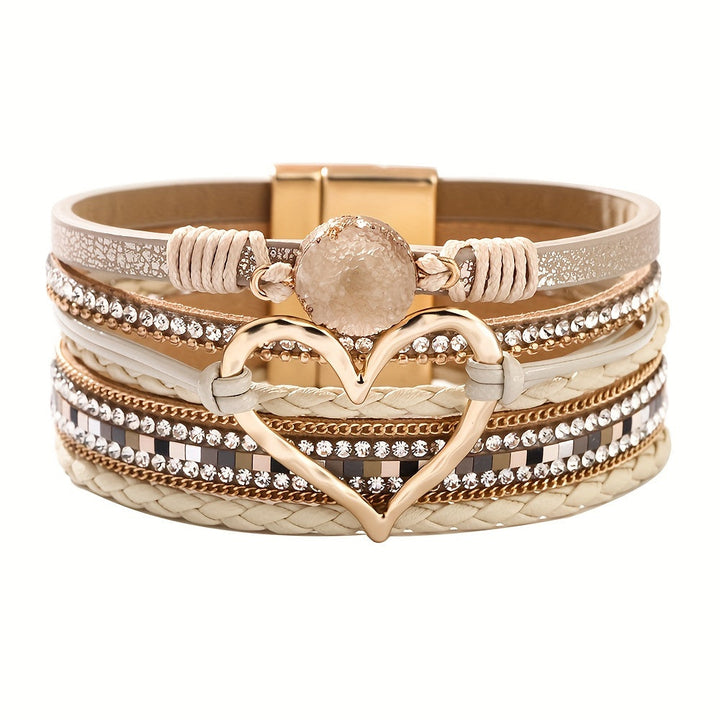 Boho Multistrat Lederarmband