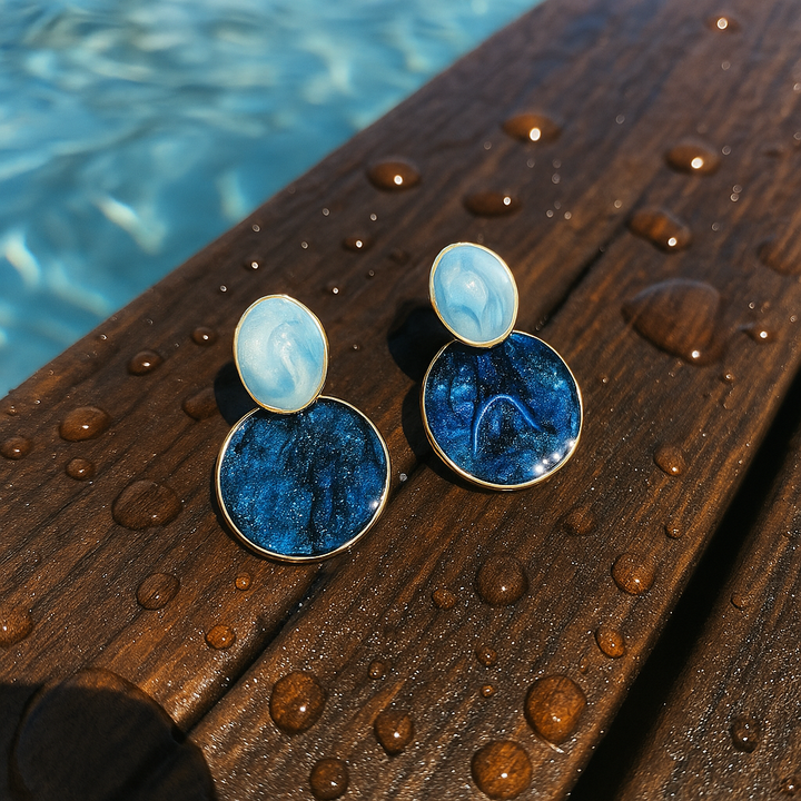 Amour | Boucles d'oreilles ciel et fond marin