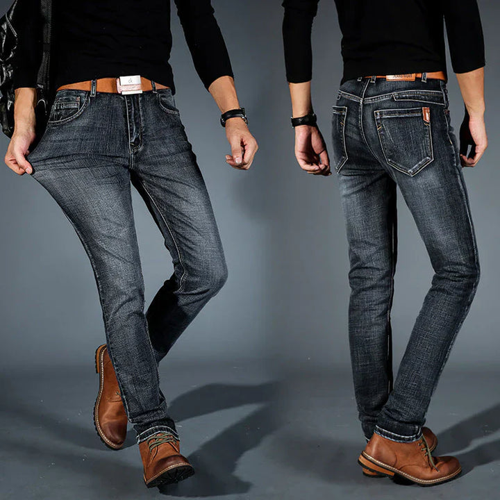Jeans slim fit da uomo di alta qualità, elasticizzate in quattro direzioni