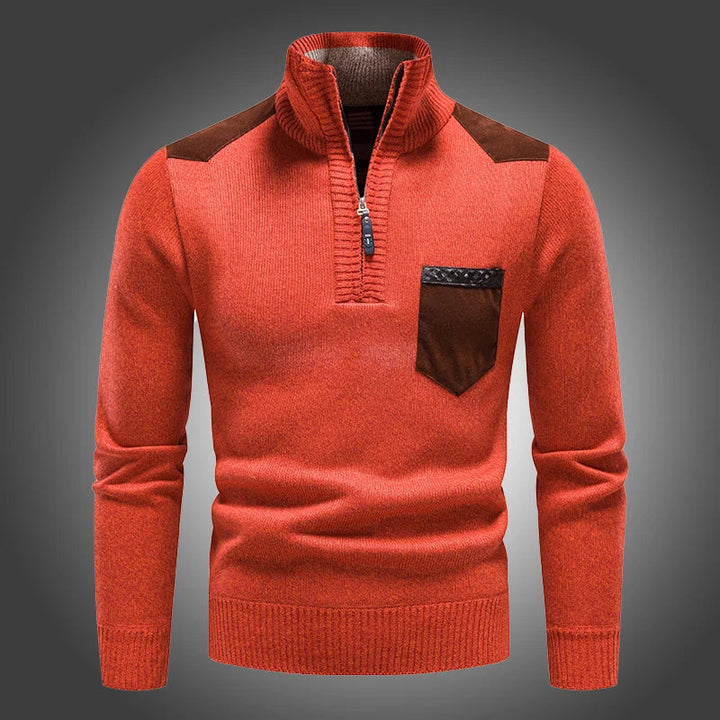 Pull-over en laine à fermeture éclair