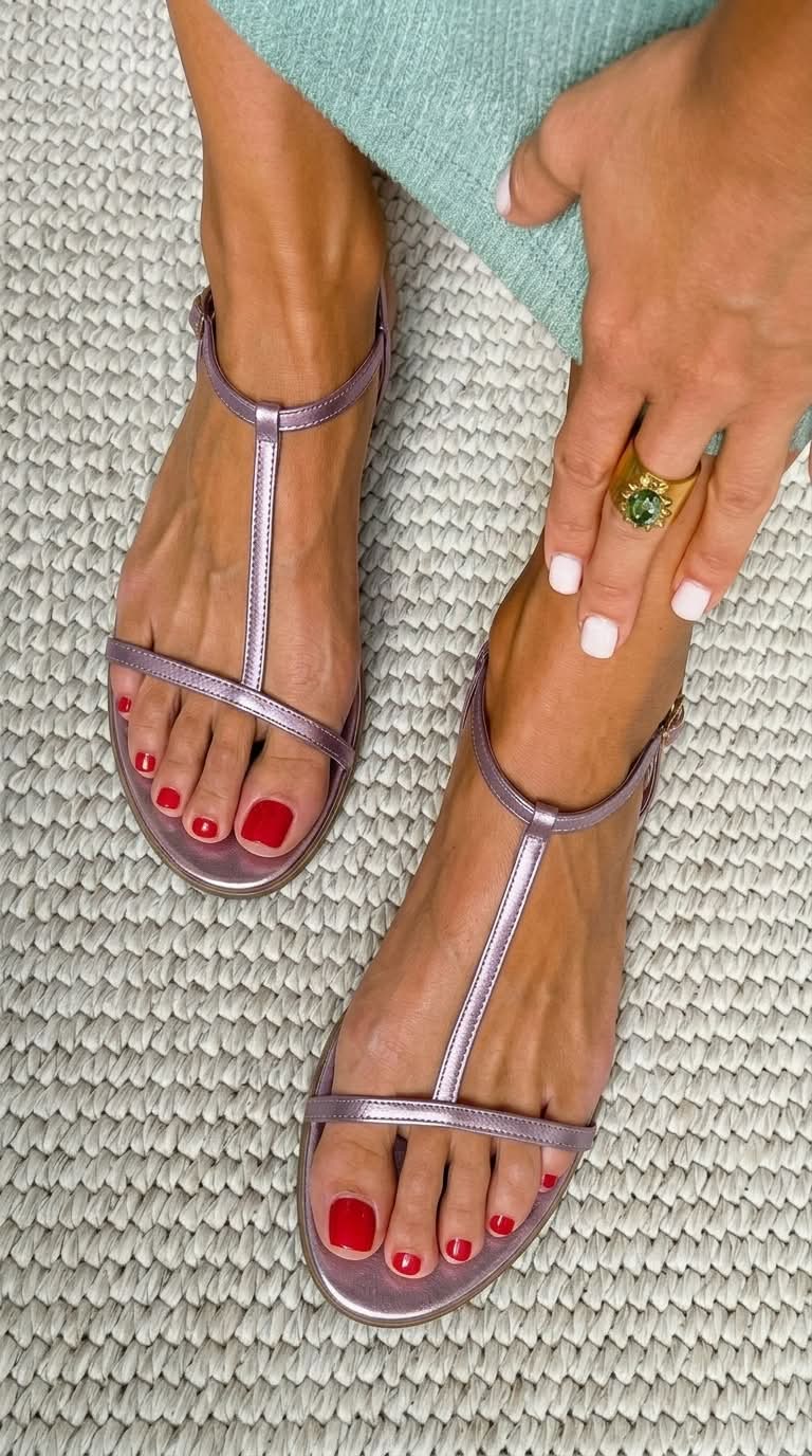 Bianca™| Sandali dorati estivi