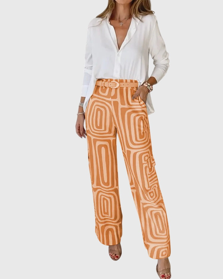 Emilia™ | Stilvolle Hose + Kostenlose Bluse & Gürtel