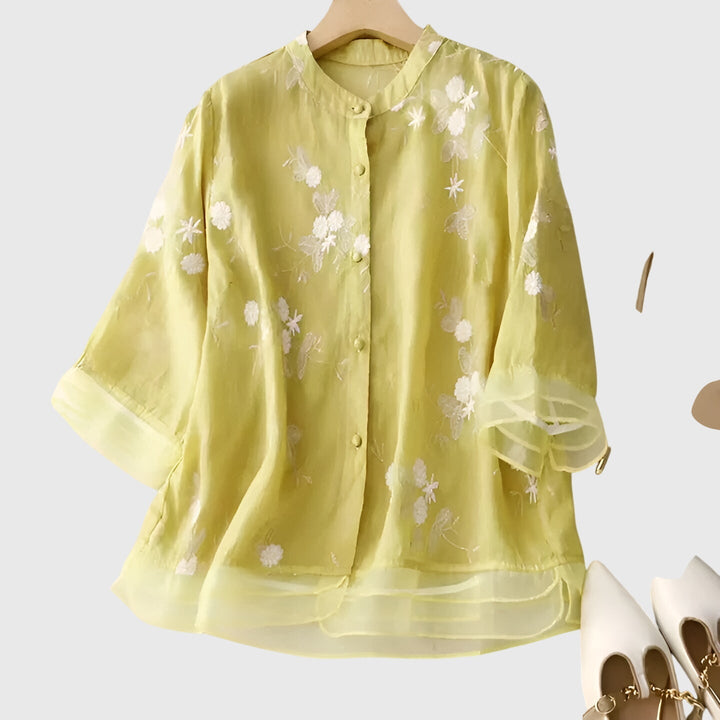 Nellie™ | Élégant haut avec fleurs brodées