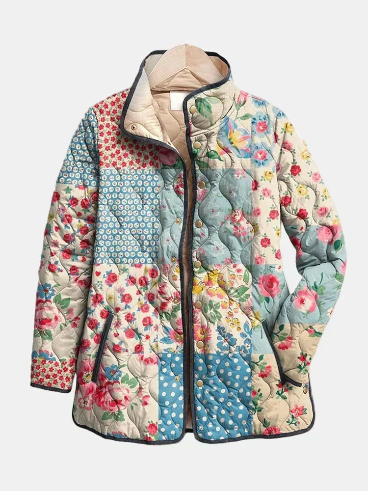 DELACROIX | Veste matelassée patchwork fleurs Chloé