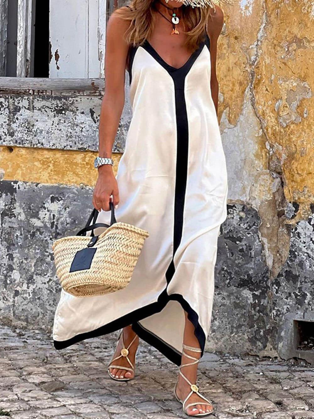 Silvana | Robe midi color-block