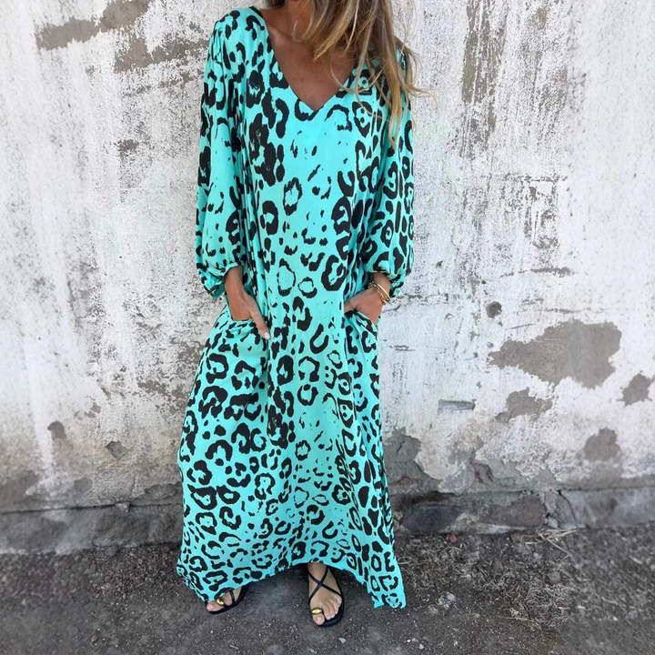 DENISE | KLEID MIT LEOPARDENMUSTER