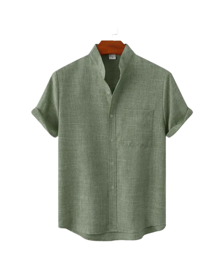 Chemise à manches courtes en lin Venise