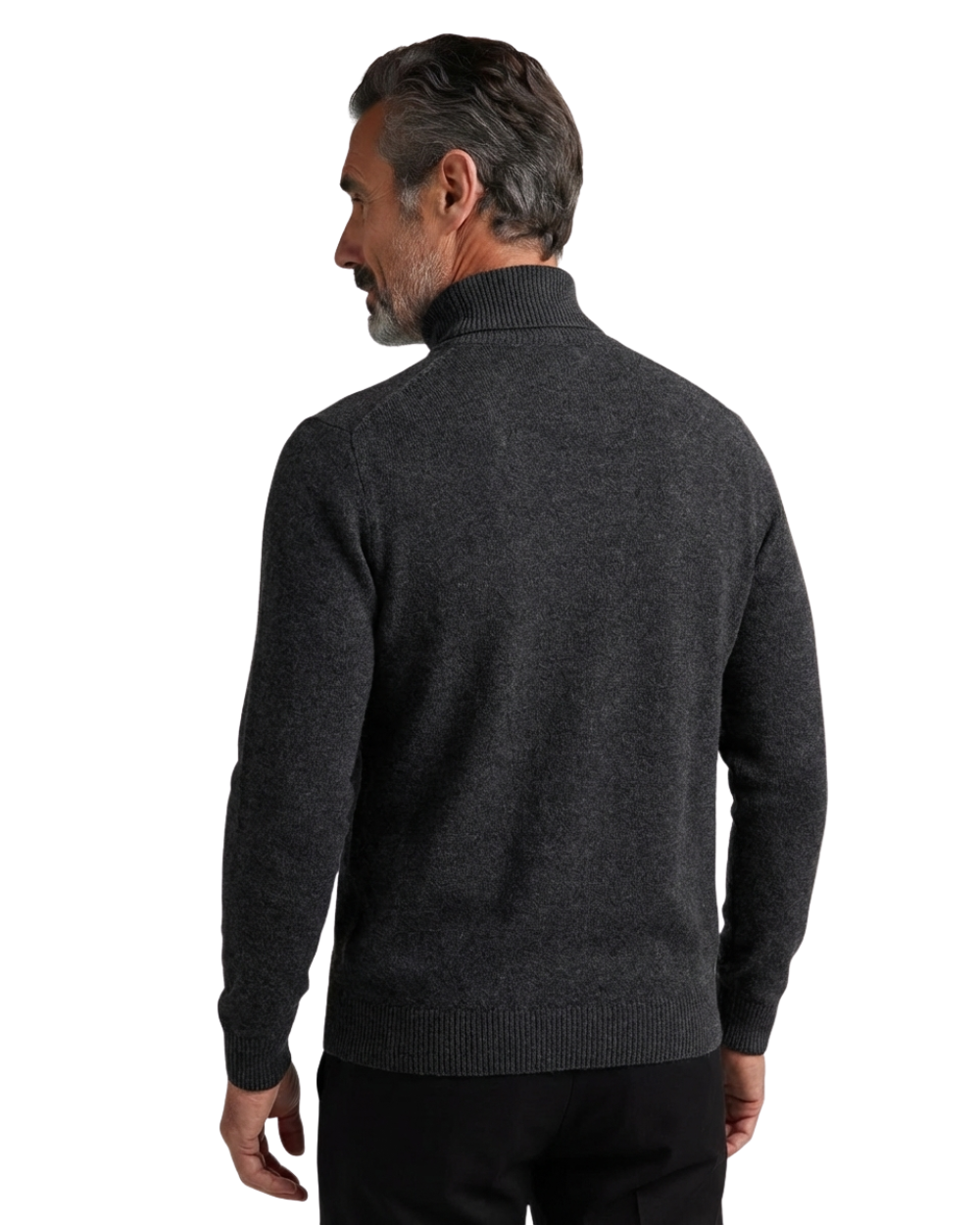 Pull à col roulé élégant en maille épaisse de laine