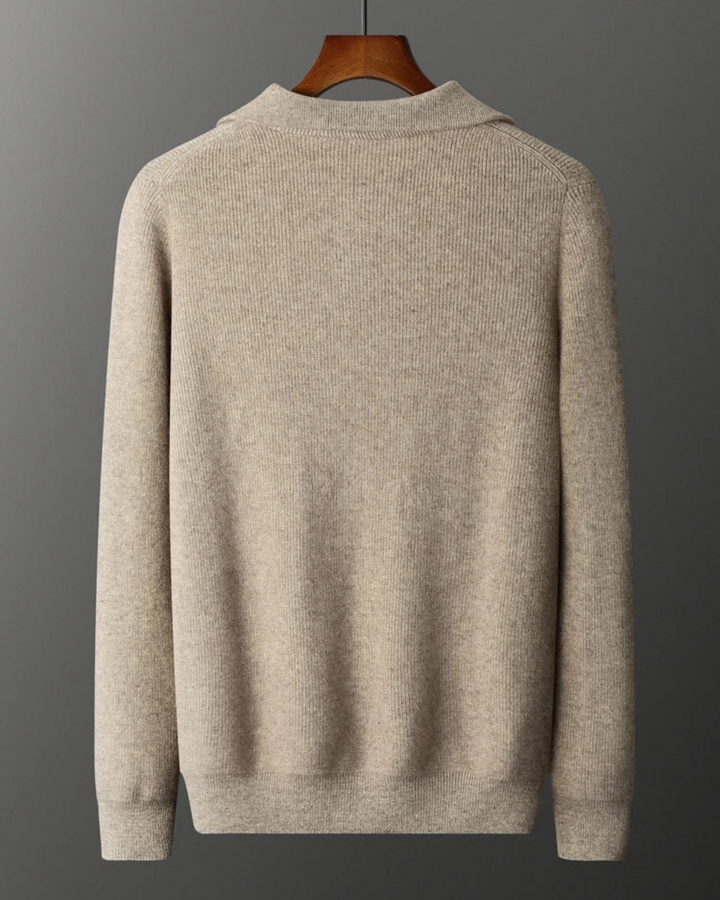 Pull en cachemire à demi-zip Portofino