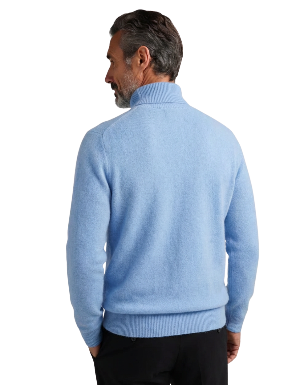 Elegante maglione a collo alto in lana