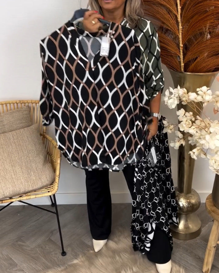Janny™ | Blouse décontractée à manches longues et motif élégant