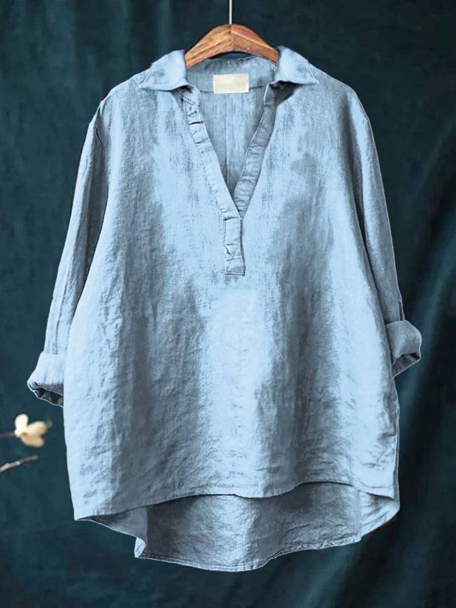 Andrea | Elegante Sommerbluse aus Leinen