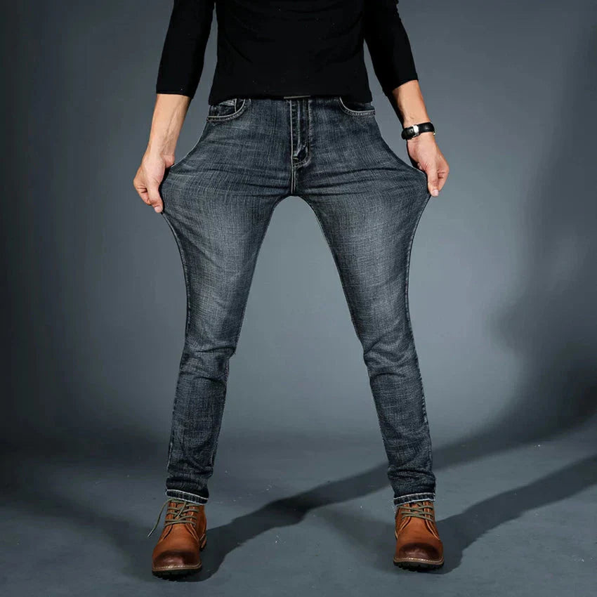 Jeans slim fit da uomo di alta qualità, elasticizzate in quattro direzioni