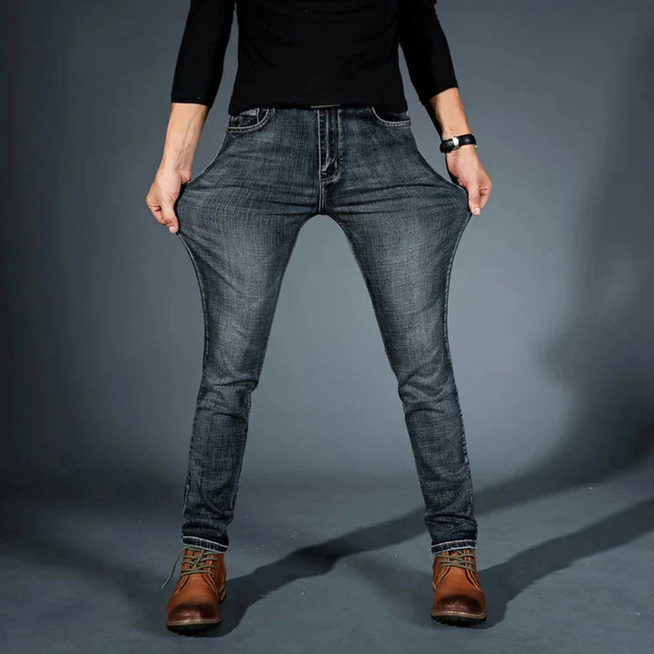 Jeans slim fit da uomo di alta qualità, elasticizzate in quattro direzioni