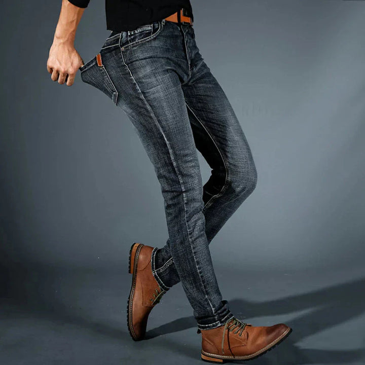 Jeans slim fit da uomo di alta qualità, elasticizzate in quattro direzioni
