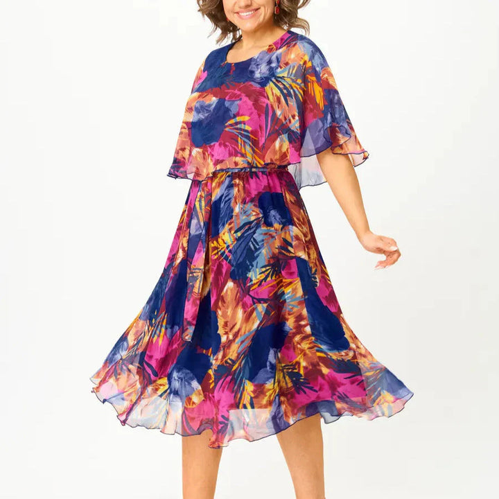 Yvonne - Elegante abito midi in stile kimono