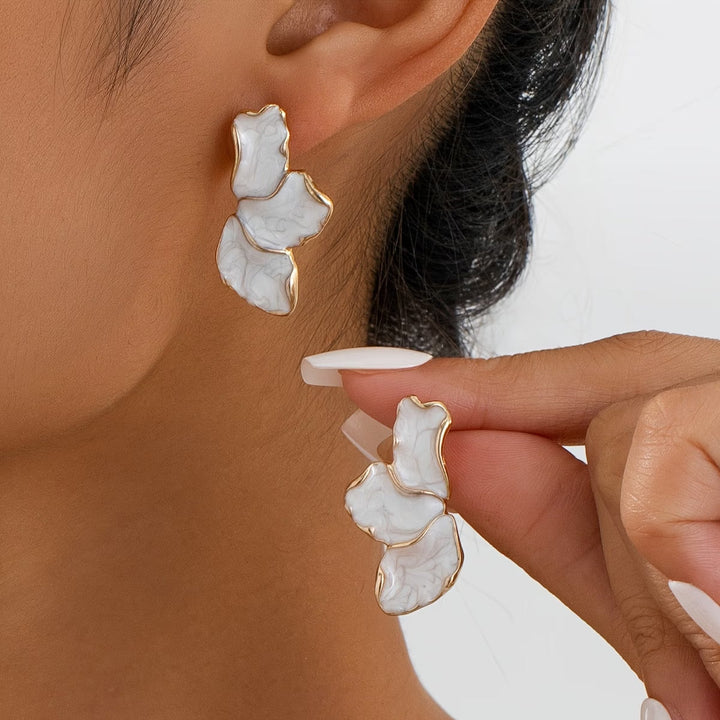 Boucles d'oreilles pétales de perles