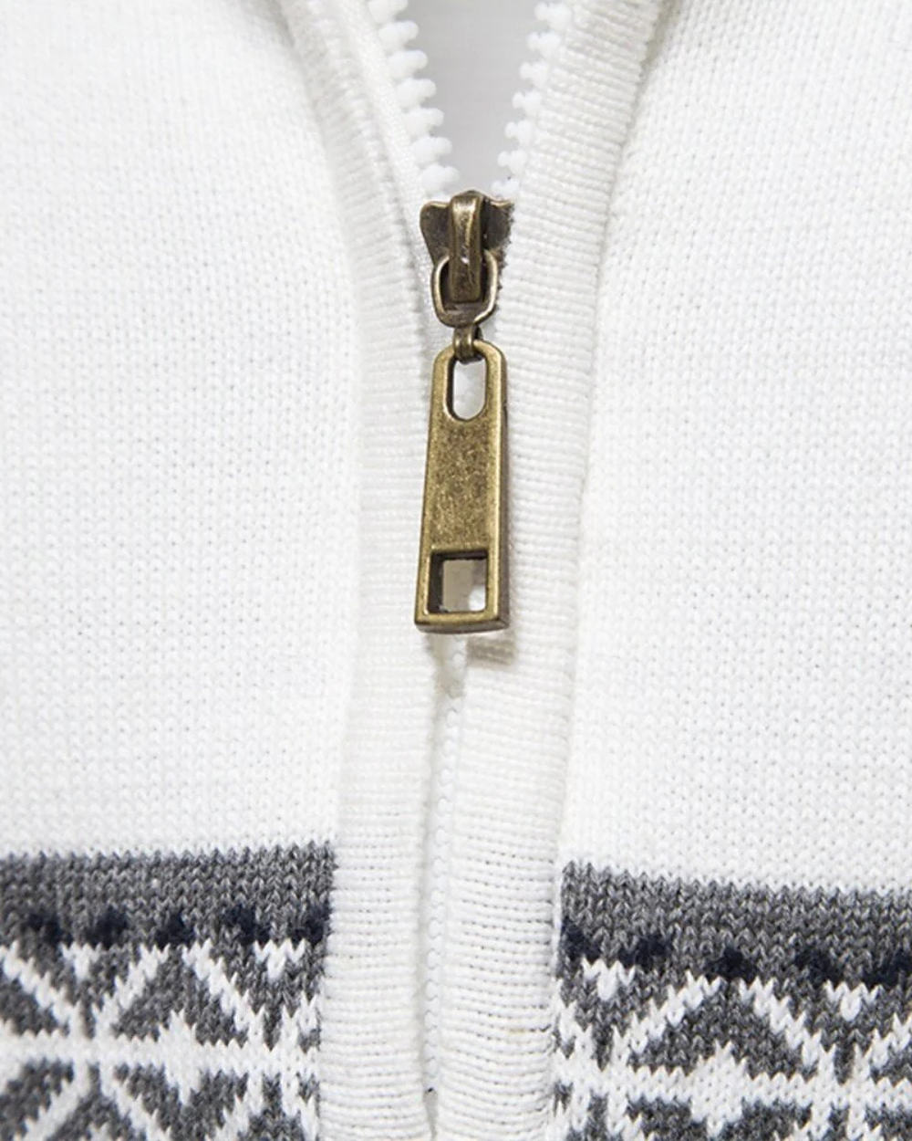Pull-over zippé à motifs en coton Frederico