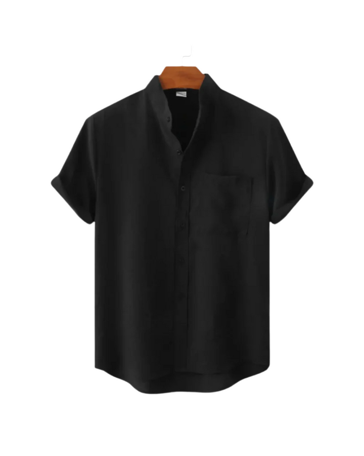 Chemise à manches courtes en lin Venise
