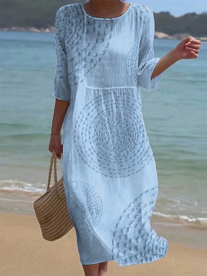 Abito casual ricamato da donna