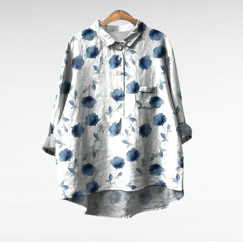 Camille | Élégante blouse d'été en lin