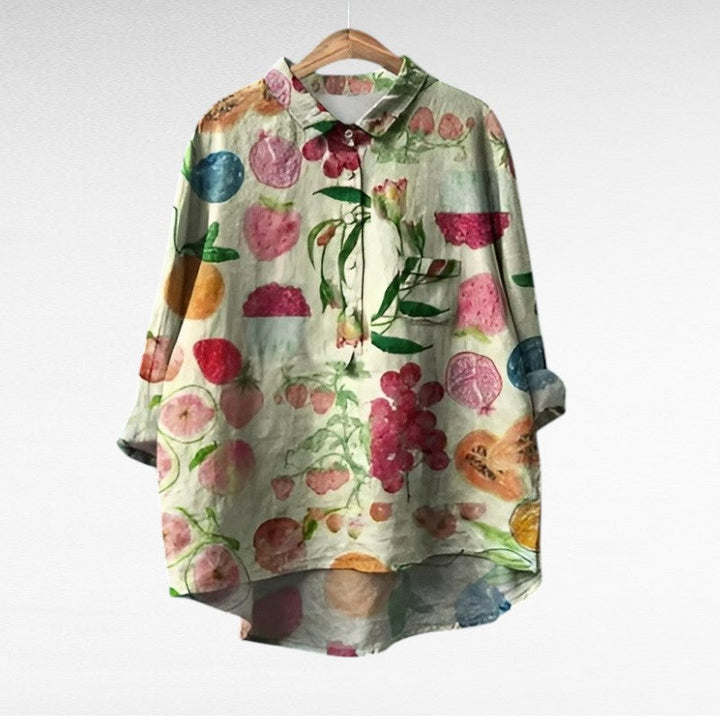 Camille | Élégante blouse d'été en lin