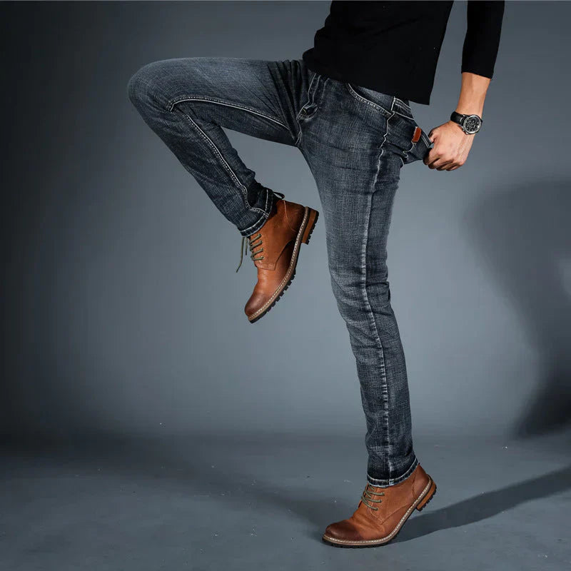 Jeans slim fit da uomo di alta qualità, elasticizzate in quattro direzioni