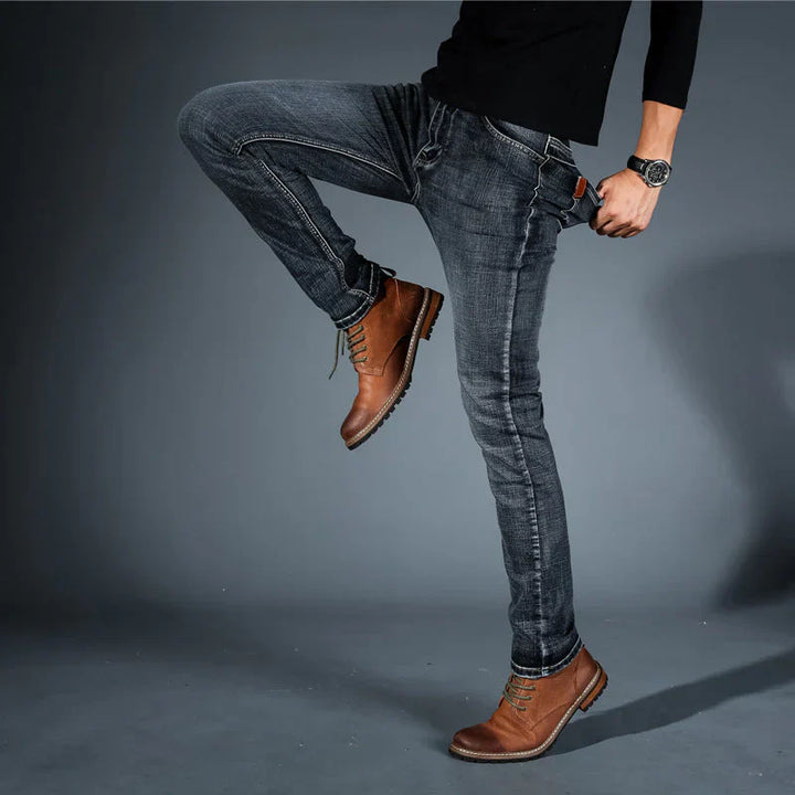 Jeans slim fit da uomo di alta qualità, elasticizzate in quattro direzioni