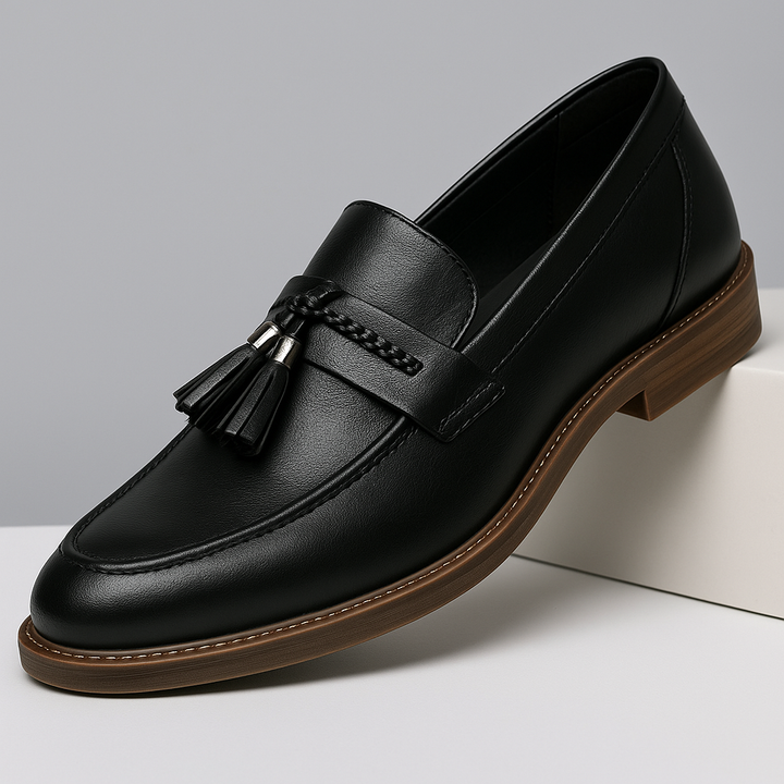 Mocassins en cuir à glands