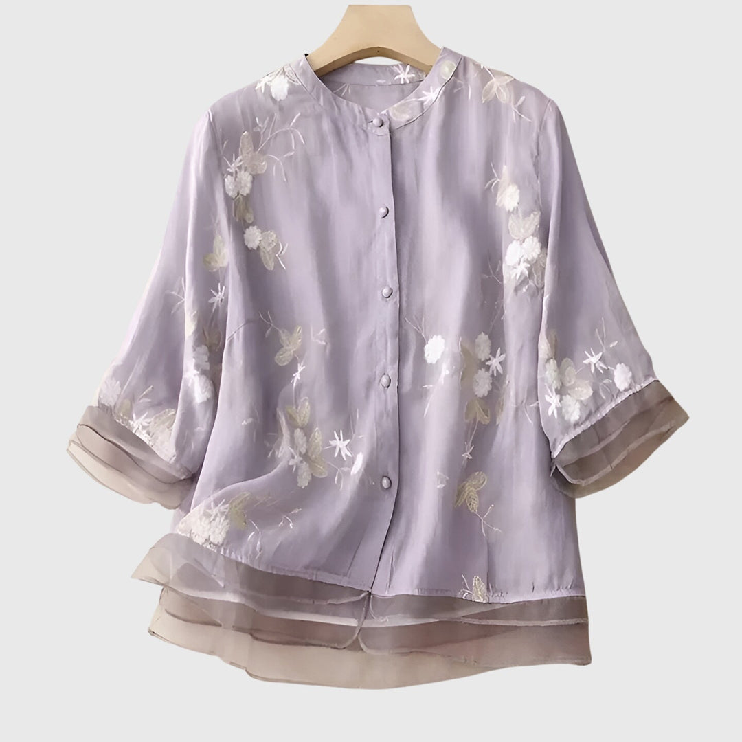 Nellie™ | Élégant haut avec fleurs brodées