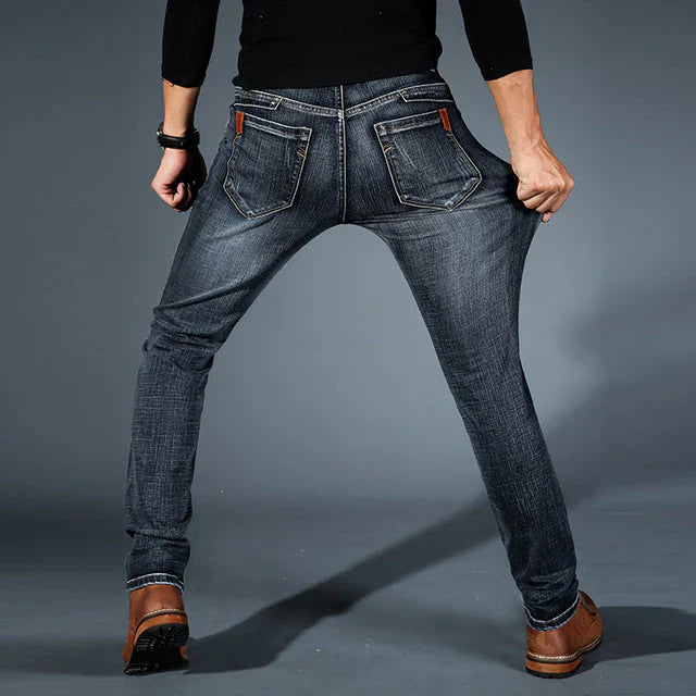Jeans slim fit da uomo di alta qualità, elasticizzate in quattro direzioni