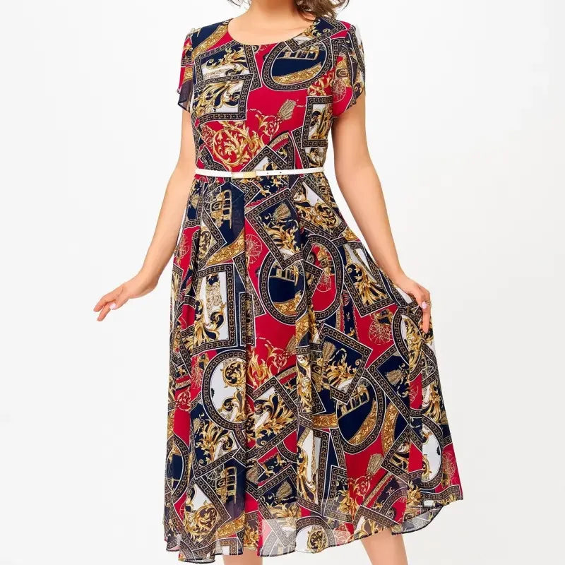 Nina I A-Linien Chiffonkleid im Vintage-Stil