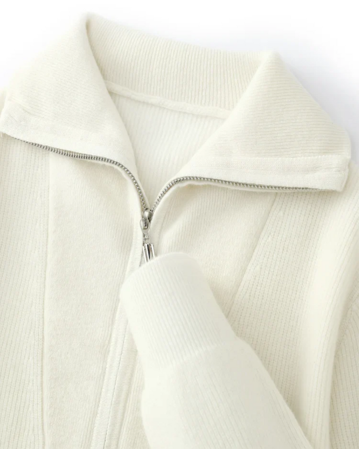Pull en cachemire à demi-zip Portofino